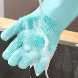 Silicone Magic Gloves for Dishwashing – All-in-One Scrubber & Cleaning Gloves”